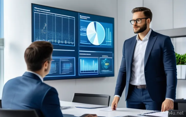 지속가능성 컨설팅 스타트업 창업 가이드 - A diverse team of three young, professionally dressed individuals (two women and one man) are active...